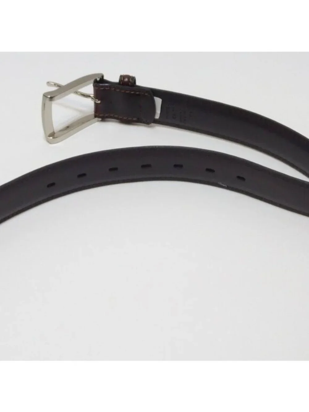 Dockers Genuine Leather Double Stitch Belt Strap 11DK02A6 Men's Size 44/110 EUC